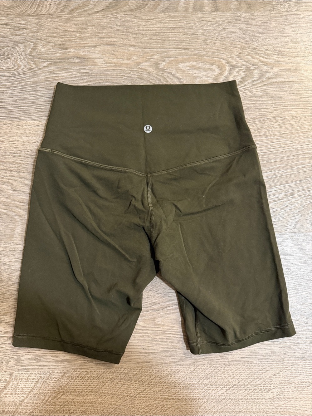 lululemon athletica High-Rise Olive 8” Bike Shorts - Picture 2 of 4